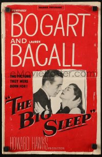 5g0660 BIG SLEEP pressbook 1946 Humphrey Bogart, Lauren Bacall, Howard Hawks classic, very rare!