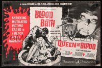 5g0670 BLOOD BATH /QUEEN OF BLOOD pressbook 1966 AIP, a new high in blood-chilling horror!