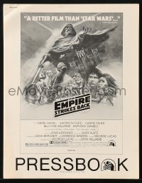 5g0731 EMPIRE STRIKES BACK pressbook 1980 George Lucas sci-fi classic, great art by Tom Jung!