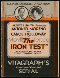 5g0793 IRON TEST pressbook 1918 Antonio Moreno, Carol Holloway, circus adventure serial, ultra rare!