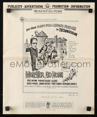 5g0859 MUNSTER GO HOME pressbook 1966 Fred Gwynne, Yvonne De Carlo, Al Lewis, Butch Patrick, Watson!
