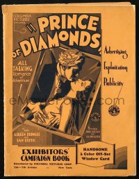 5g0894 PRINCE OF DIAMONDS pressbook 1930 art of pretty Aileen Pringle & Ian Keith, ultra rare!