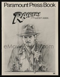 5g0902 RAIDERS OF THE LOST ARK pressbook 1981 great art of adventurer Harrison Ford by Richard Amsel!