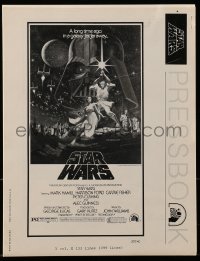 5g0956 STAR WARS pressbook 1977 George Lucas classic sci-fi epic, includes a cool ad slick!