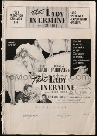 5g0976 THAT LADY IN ERMINE pressbook 1948 Betty Grable & Douglas Fairbanks Jr. and... Virginia Gardiner?