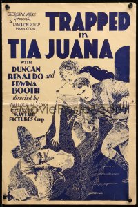 5g0991 TRAPPED IN TIA JUANA pressbook 1932 Duncan Renaldo as twins, Edwina Booth, ultra rare!