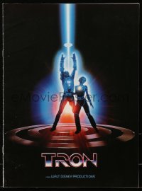 5g0994 TRON pressbook 1982 Walt Disney sci-fi, Jeff Bridges in a computer, cool special effects!