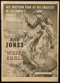 5g1018 WHITE EAGLE pressbook 1941 Buck Jones in the greatest serial epic of them all!