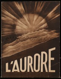 5g0045 SUNRISE French pressbook 1928 wonderful surreal different cover, directed by F.W. Murnau!