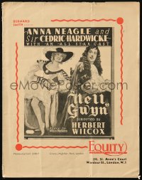 5g0263 NELL GWYN English promo brochure R1948 art of sexy Anna Neagle & Sir Cedric Hardwicke!
