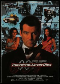 5g0028 TOMORROW NEVER DIES 8x12 standee 1997 Brosnan as James Bond, includes postcards & standee!