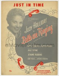 5g0286 BELLS ARE RINGING sheet music 1956 Judy Holliday, Just in Time!