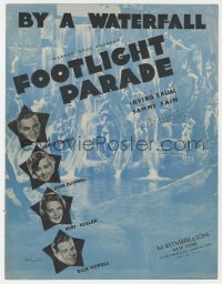5g0318 FOOTLIGHT PARADE sheet music 1933 James Cagney, Joan Blondell, Ruby Keeler, By a Waterfall!