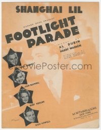 5g0317 FOOTLIGHT PARADE sheet music 1933 James Cagney, Joan Blondell, Keeler, Powell, Shanghai Lil!