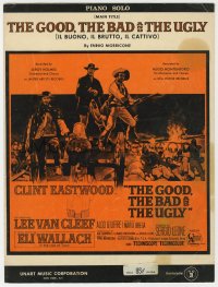 5g0326 GOOD, THE BAD & THE UGLY sheet music 1968 piano solo for the main title by Ennio Morricone!