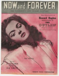 5g0353 OUTLAW sheet music 1941 art of sexy Jane Russell, Howard Hughes, Now and Forever!
