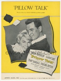 5g0360 PILLOW TALK sheet music 1959 Rock Hudson loves pretty career girl Doris Day, title song!