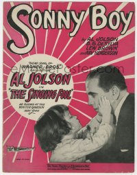 5g0374 SINGING FOOL sheet music 1928 great image of Davey Lee with Al Jolson, Sonny Boy!