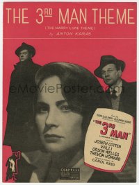 5g0389 THIRD MAN sheet music 1949 Orson Welles classic noir, The Harry Lime Theme!