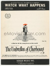 5g0394 UMBRELLAS OF CHERBOURG sheet music 1964 Les Parapluies de Cherbourg, Watch What Happens!!