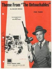 5g0396 UNTOUCHABLES TV sheet music 1960s Robert Stack as Eliot Ness, the main theme!