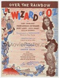5g0404 WIZARD OF OZ sheet music 1939 Over the Rainbow, most classic song from the movie!