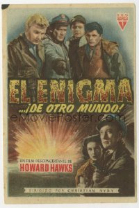 5g0228 THING Spanish herald 1952 Howard Hawks classic horror, cool different image of top cast!