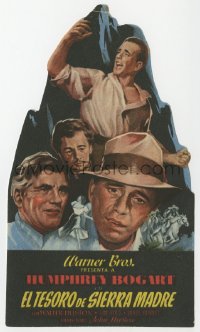 5g0230 TREASURE OF THE SIERRA MADRE die-cut Spanish herald 1948 Humphrey Bogart, different image!