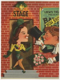 5g0109 BABES ON BROADWAY trade ad 1941 great Jacques Kapralik art of Mickey Rooney & Judy Garland!