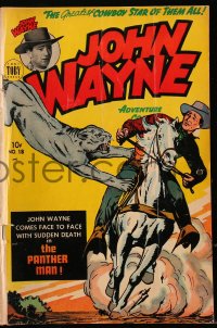 5g0476 JOHN WAYNE #18 comic book January 1953 the greatest cowboy star face to face with Panther Man!