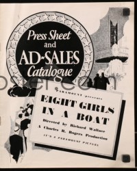 5g1037 8 GIRLS IN A BOAT English pressbook 1934 Dorothy Wilson, Douglass Montgomery, Kay Johnson