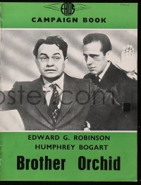 5g1040 BROTHER ORCHID English pressbook R1950s Edward G. Robinson & Humphrey Bogart, different!