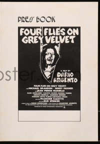 5g1046 FOUR FLIES ON GREY VELVET English pressbook 1972 Dario Argento's 4 Mosche di Velluto Grigio