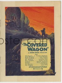 5g0092 COVERED WAGON 8pg herald 1923 James Cruze classic, art of wagon train on Oregon Trail!