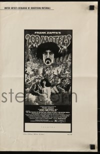 5g0637 200 MOTELS pressbook 1971 directed by Frank Zappa, rock 'n' roll, wild artwork!