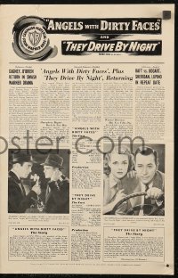5g0647 ANGELS WITH DIRTY FACES/THEY DRIVE BY NIGHT pressbook 1948 James Cagney & George Raft!