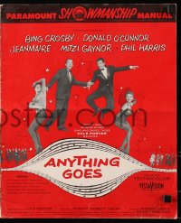 5g0648 ANYTHING GOES pressbook 1956 Bing Crosby, Donald O'Connor, songs by Cole Porter!