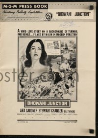 5g0659 BHOWANI JUNCTION pressbook 1955 sexy Eurasian beauty Ava Gardner in a flaming love story!