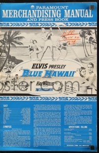 5g0671 BLUE HAWAII pressbook 1961 rock & roll king Elvis Presley & sexy babes at the beach!