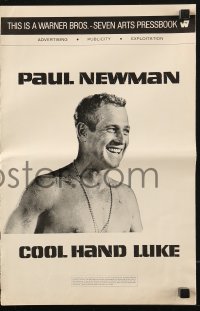 5g0697 COOL HAND LUKE pressbook 1967 Paul Newman prison escape classic, includes the herald!