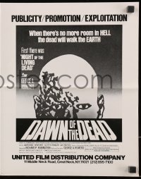 5g0708 DAWN OF THE DEAD pressbook 1979 George Romero, there's no more room in HELL for the dead!