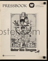 5g0734 ENTER THE DRAGON pressbook 1973 Bruce Lee kung fu classic, includes color comic herald!