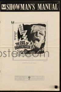 5g0737 EVIL OF FRANKENSTEIN pressbook 1964 Peter Cushing, Hammer, he's back and no one can stop him!