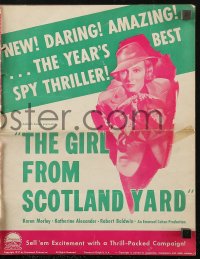 5g0757 GIRL FROM SCOTLAND YARD pressbook 1937 great images of detective Karen Morley!