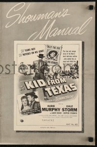 5g0806 KID FROM TEXAS pressbook 1949 Audie Murphy as outlaw Billy the Kid, Gale Storm!