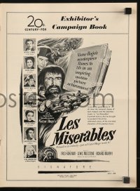 5g0821 LES MISERABLES pressbook 1952 Michael Rennie as Jean Valjean, Debra Paget, Victor Hugo!