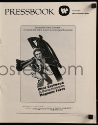 5g0838 MAGNUM FORCE pressbook 1973 Clint Eastwood is Dirty Harry pointing his huge gun!
