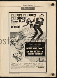 5g0873 ON HER MAJESTY'S SECRET SERVICE pressbook 1969 George Lazenby's only appearance as James Bond