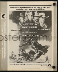5g0874 ONCE UPON A TIME IN THE WEST pressbook 1969 Sergio Leone, Cardinale, Fonda, Bronson, Robards