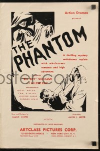 5g0884 PHANTOM pressbook 1931 Guinn Big Boy Williams & Allene Ray mixed up with mad doctor & murder!